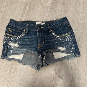 Denim Jewled Shorts